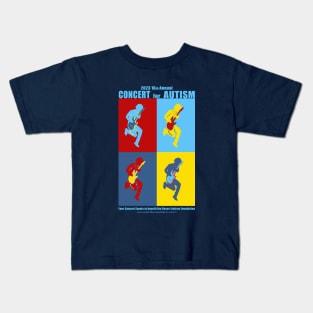 16th Annual Concert for Autism teaser shirt with light blue font Kids T-Shirt